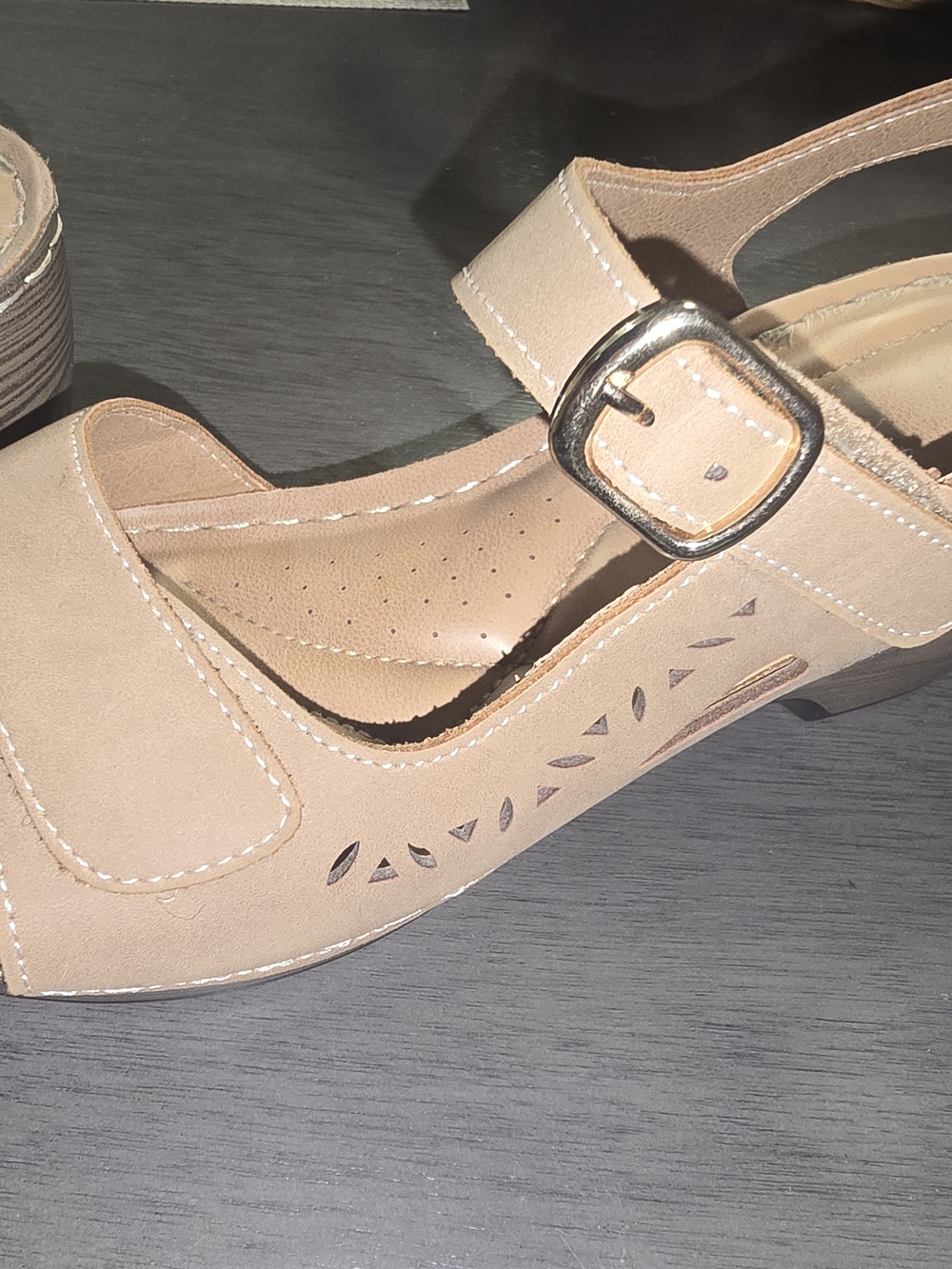 Women’s Beige Patrizia Shantay Slingback Shoes with Buckle